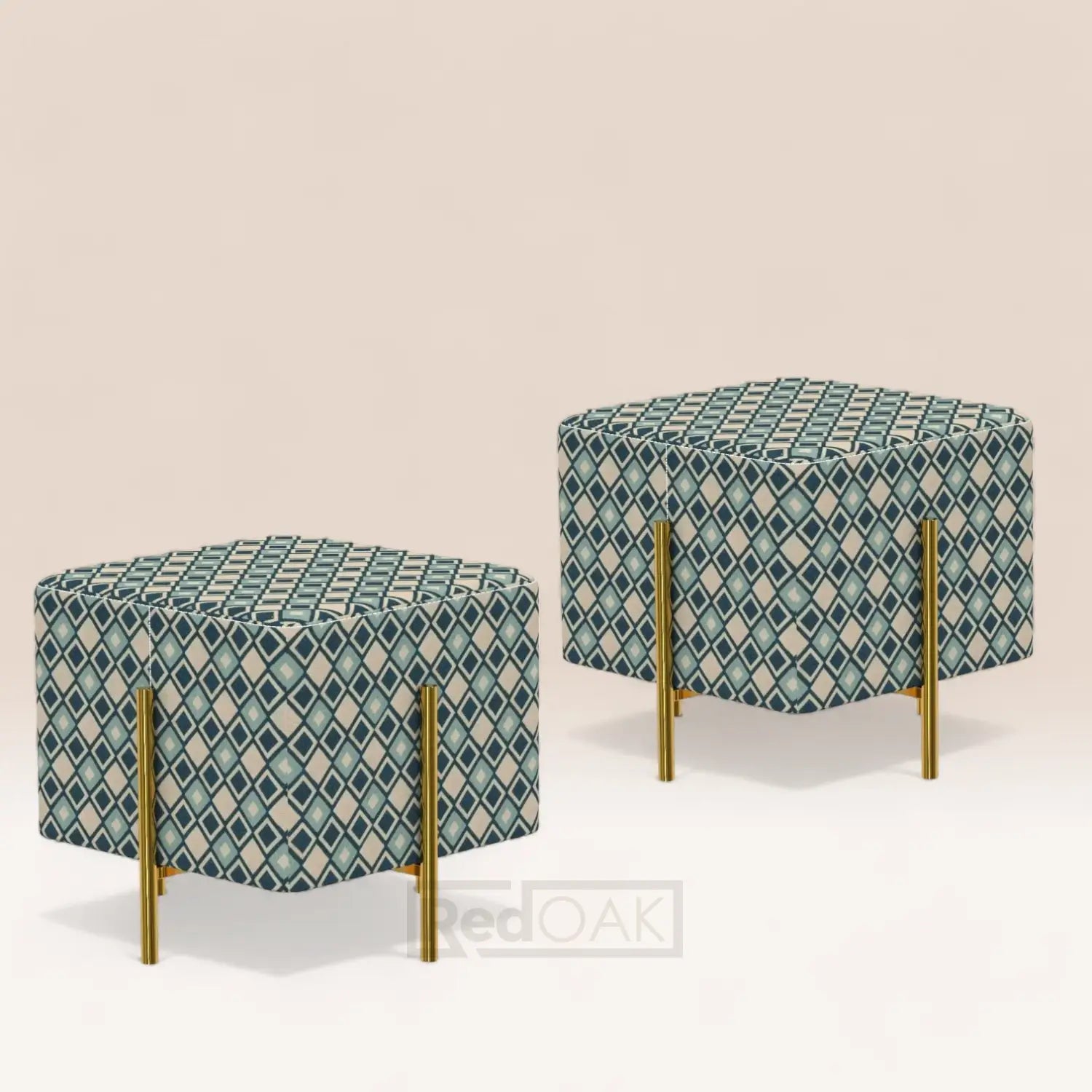 BAXTER Set of 2 Pouffes