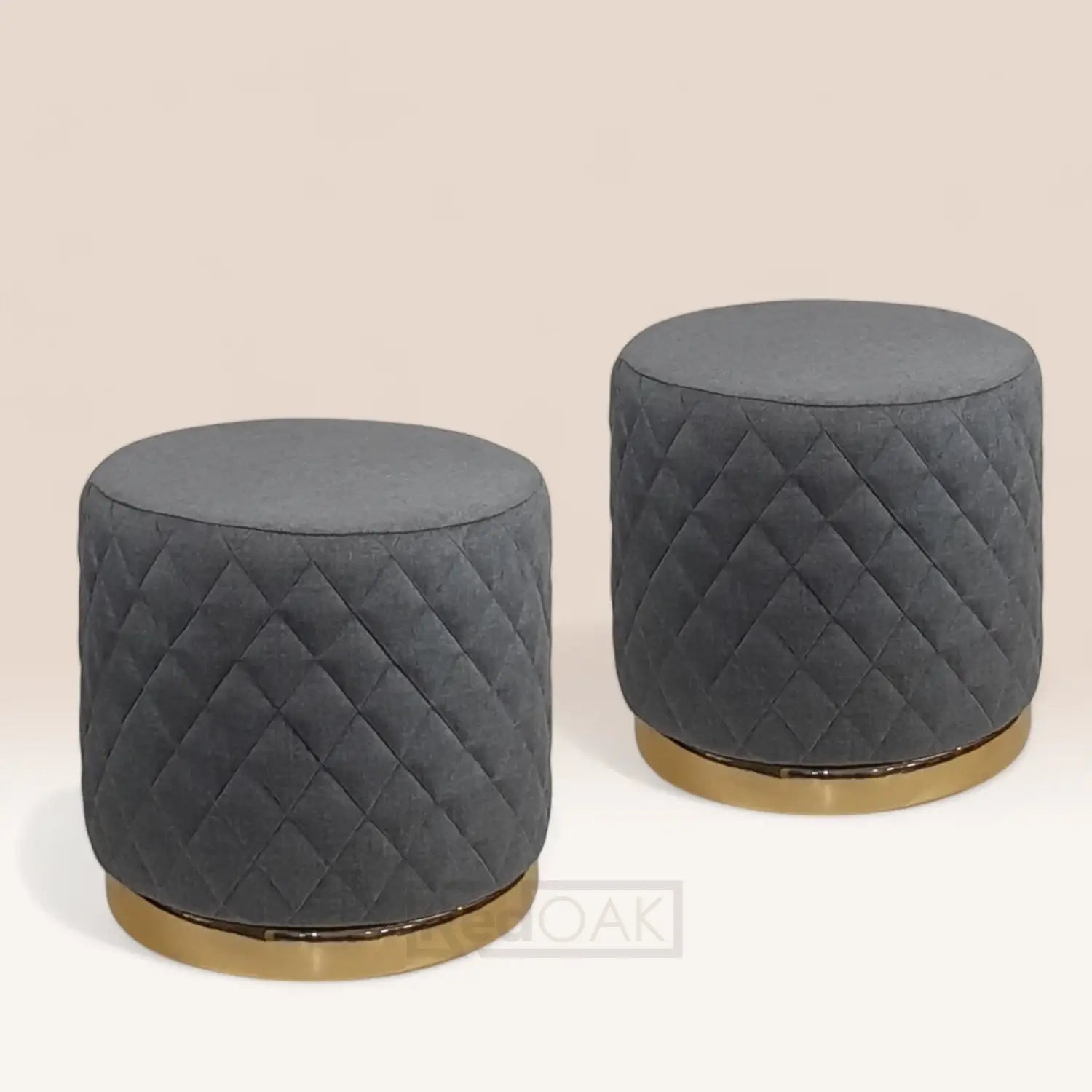 AIKO Set of 2 Pouffes - Pouffes & Ottomans - RedOAK - Red Oak Furniture