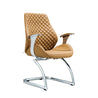 Brown-cushion-visitor chair-PU pad-arm rest