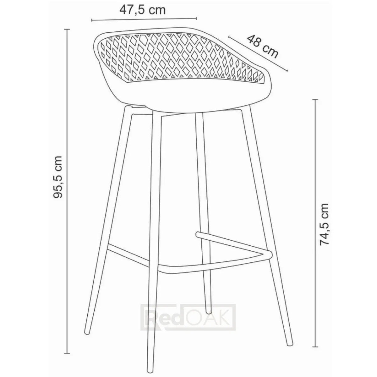 CINDY - Bar Stool - RedOAK - Red Oak Furniture