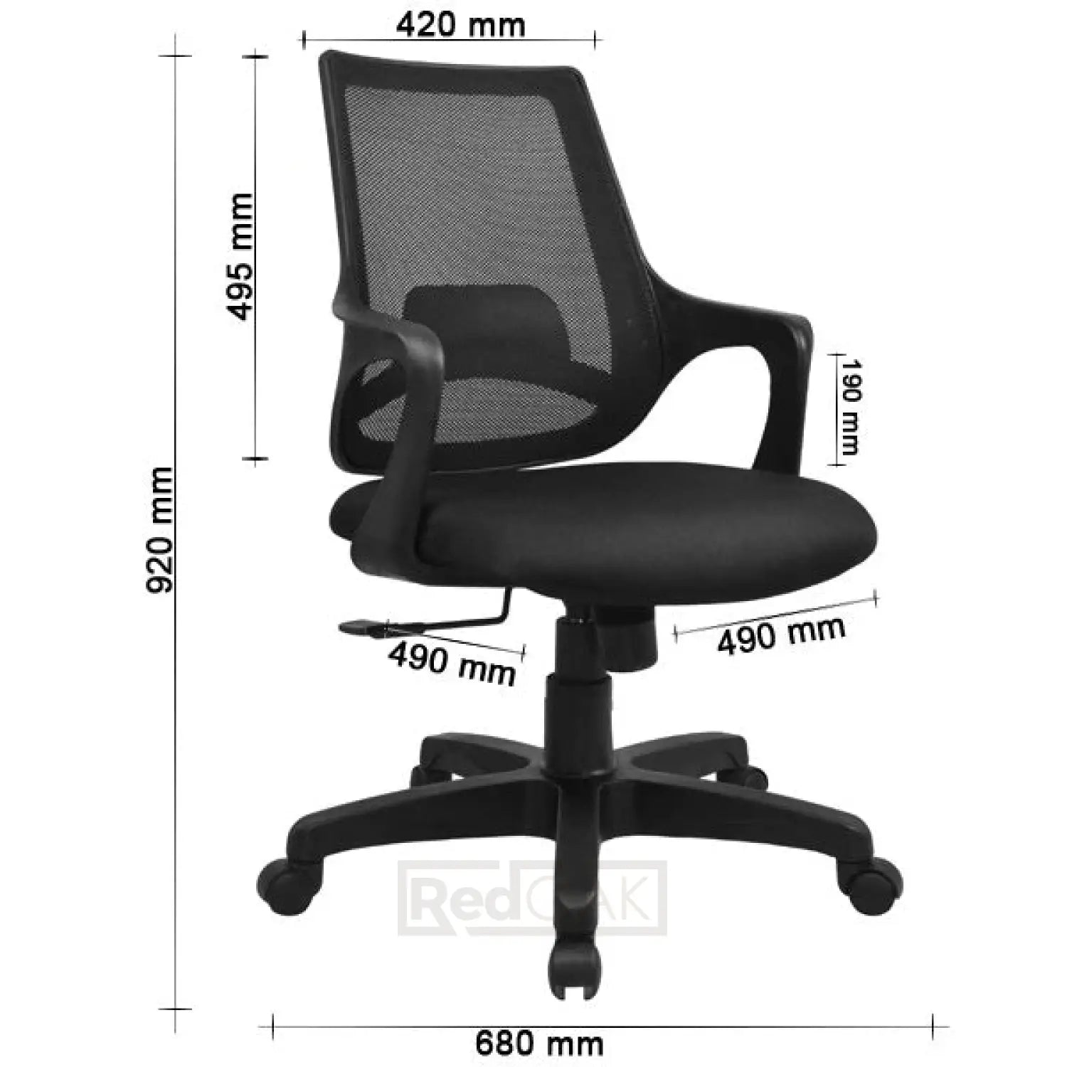 MONZO Black - Office Chair - RedOAK - Red Oak Furniture