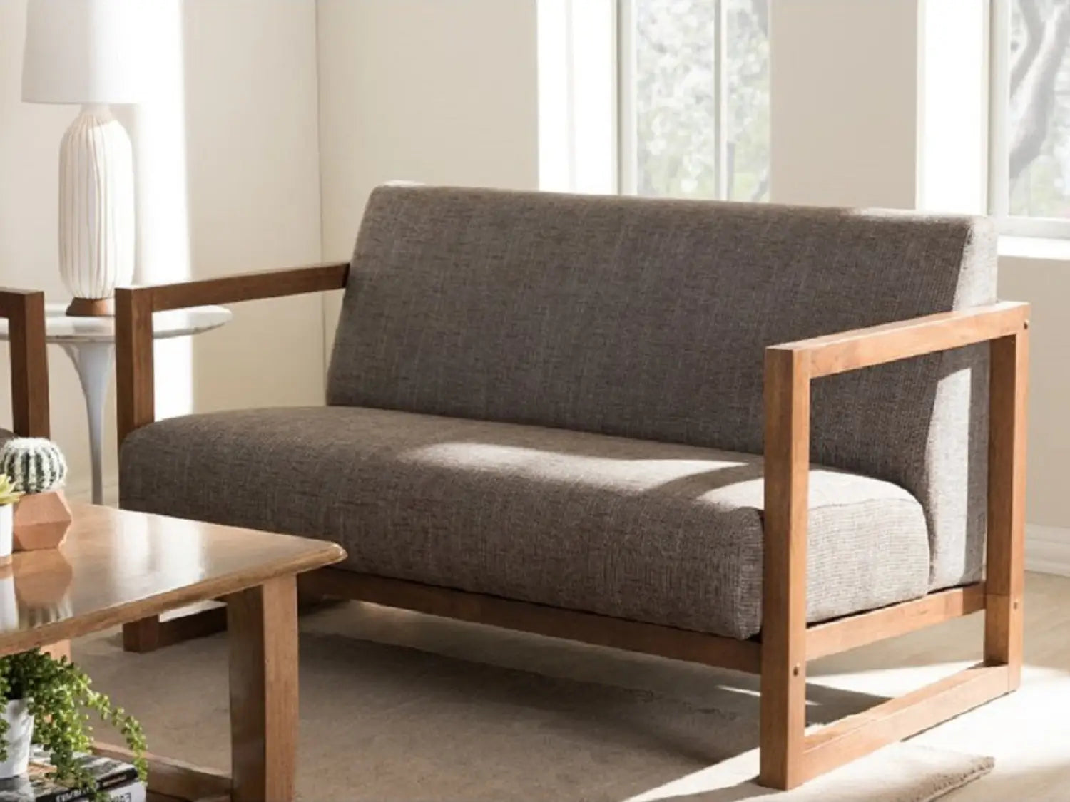 Alvin - Red Oak Furniture - Wooden Sofa