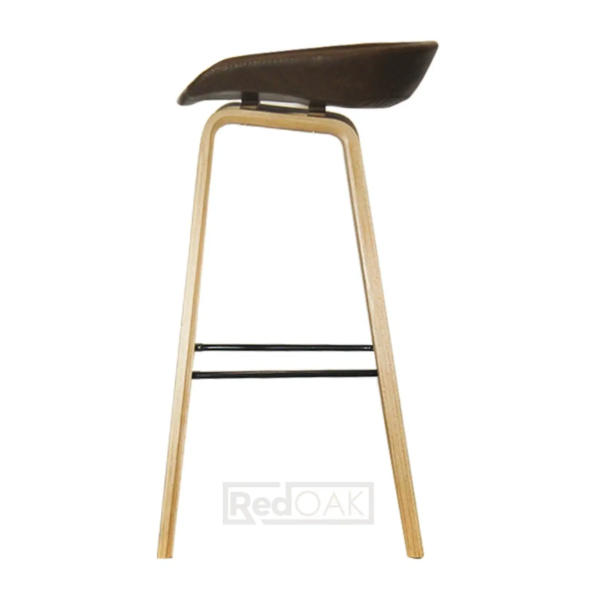 GIZA FL WL Brown (Wood Leg) - Bar Stool - RedOAK - Red Oak Furniture
