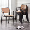 kayno dx outdoor stackable cafeteria armchair black