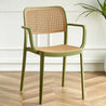 kayno dx outdoor stackable cafeteria armchair green