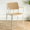 kayno dx outdoor stackable cafeteria restaurant armchair white polypropylene