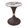 Ceramic-wooden base-corner table-elegant