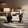 centre table-metal base-elegant