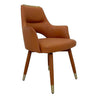 premium fabric-gold finish-dining chair