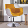 Yellow armchair with a modern design in a room setting