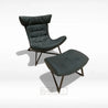 Anton With Footrest / Navy Blue Lounge Chair