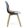 redoak barson patchwork accent chair cafeteria restaurant architects interior designers stylish modern designer mid-century eames beech wood sturdy wooden legs fabric cushion moulded comfortable ergonomic accent multi-color colorful lounge