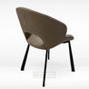 Brown chair with black legs on a white background