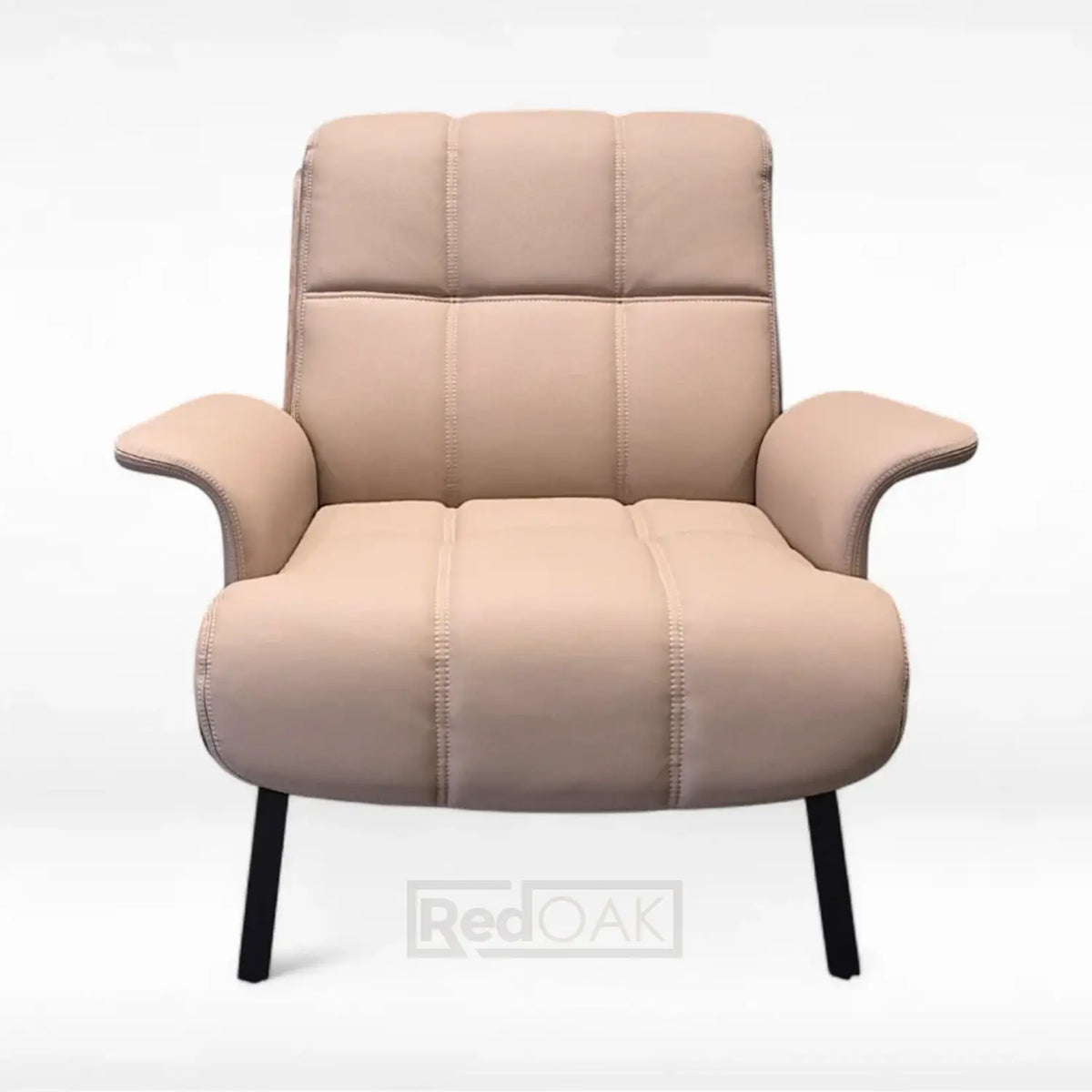 Beige armchair on a white background