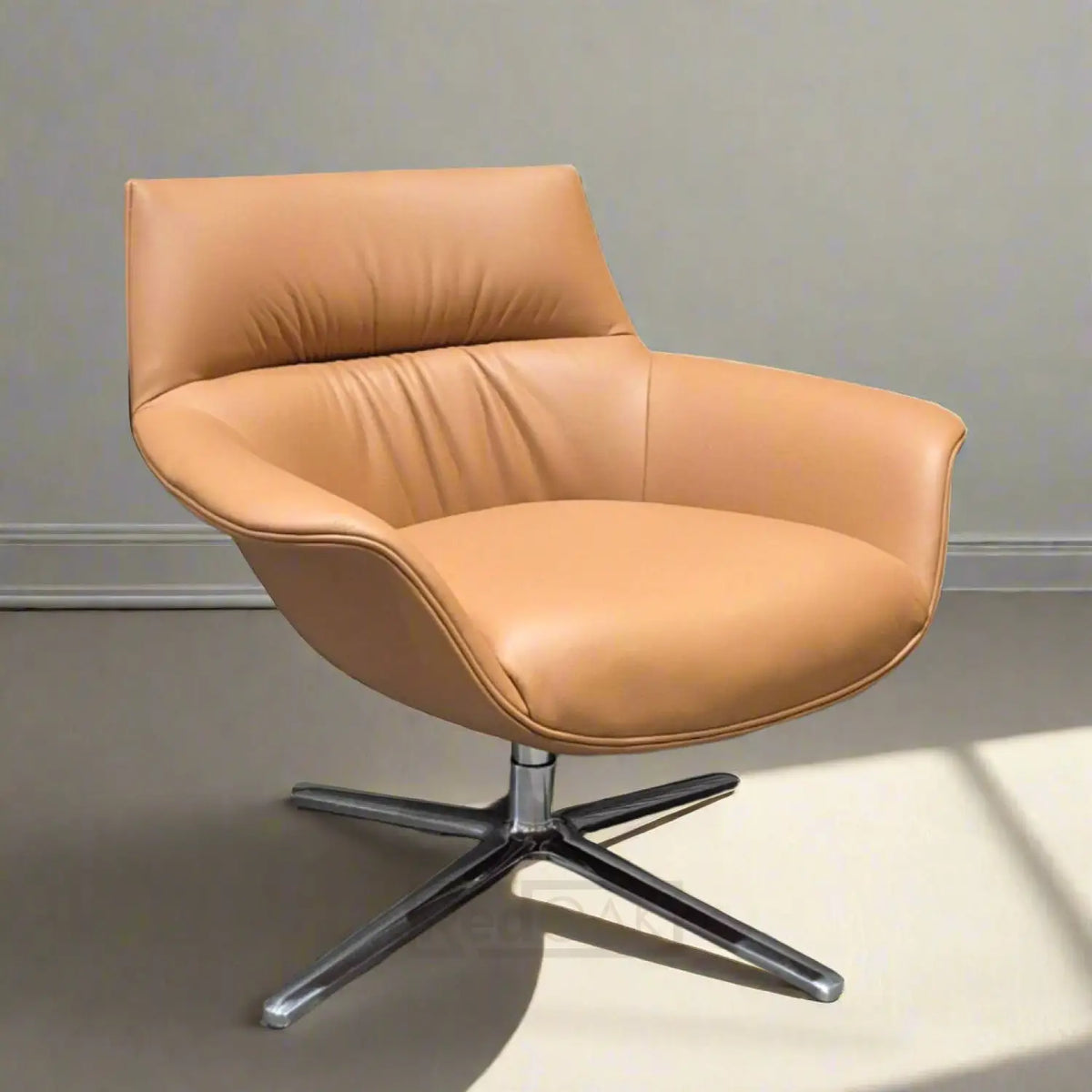 tan lounge chair swivel armchair