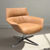tan lounge chair swivel armchair