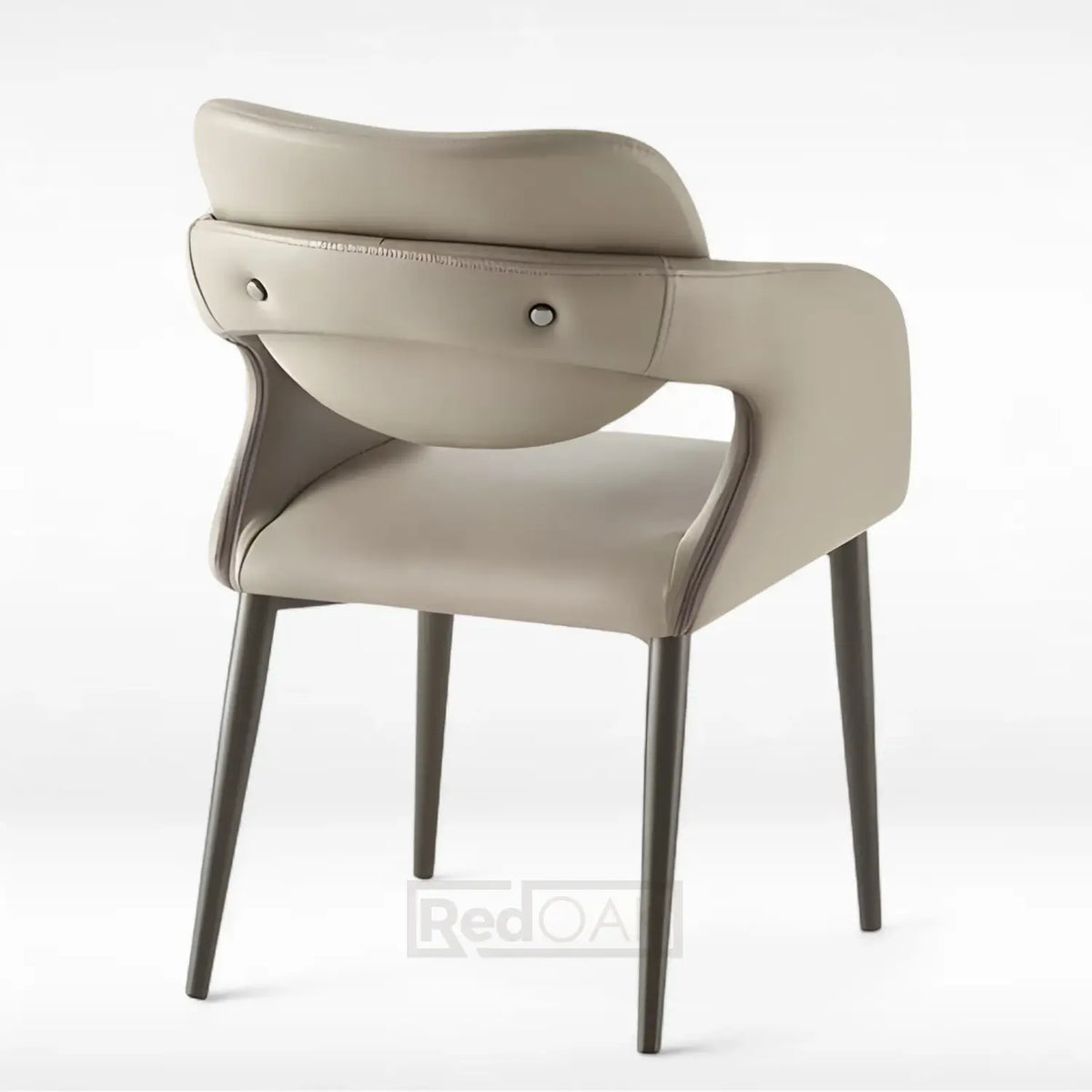 Beige chair with a modern design on a white background