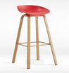 Giza Ml (Metal Leg) Red Bar Stool