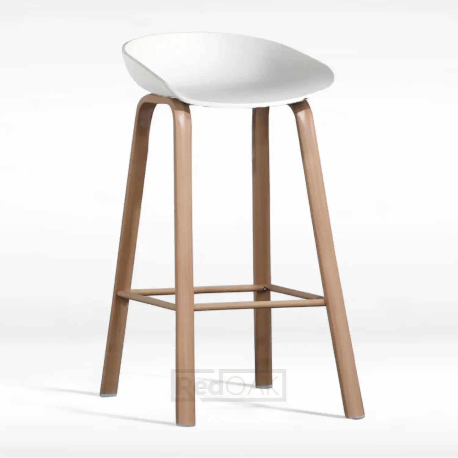 Giza Ml (Metal Leg) White Bar Stool