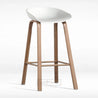 Giza Ml (Metal Leg) White Bar Stool