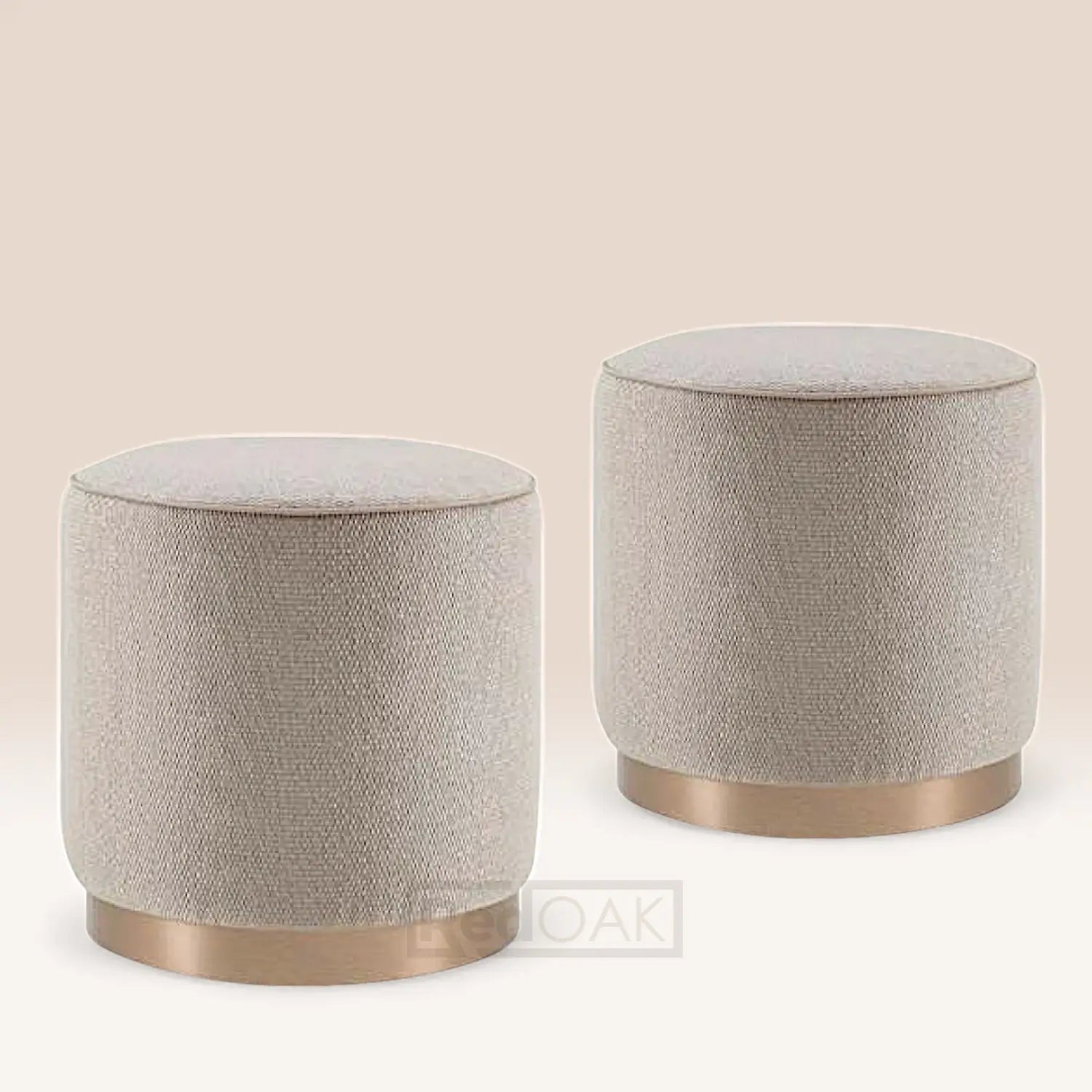GOLDY Set of 2 Pouffes