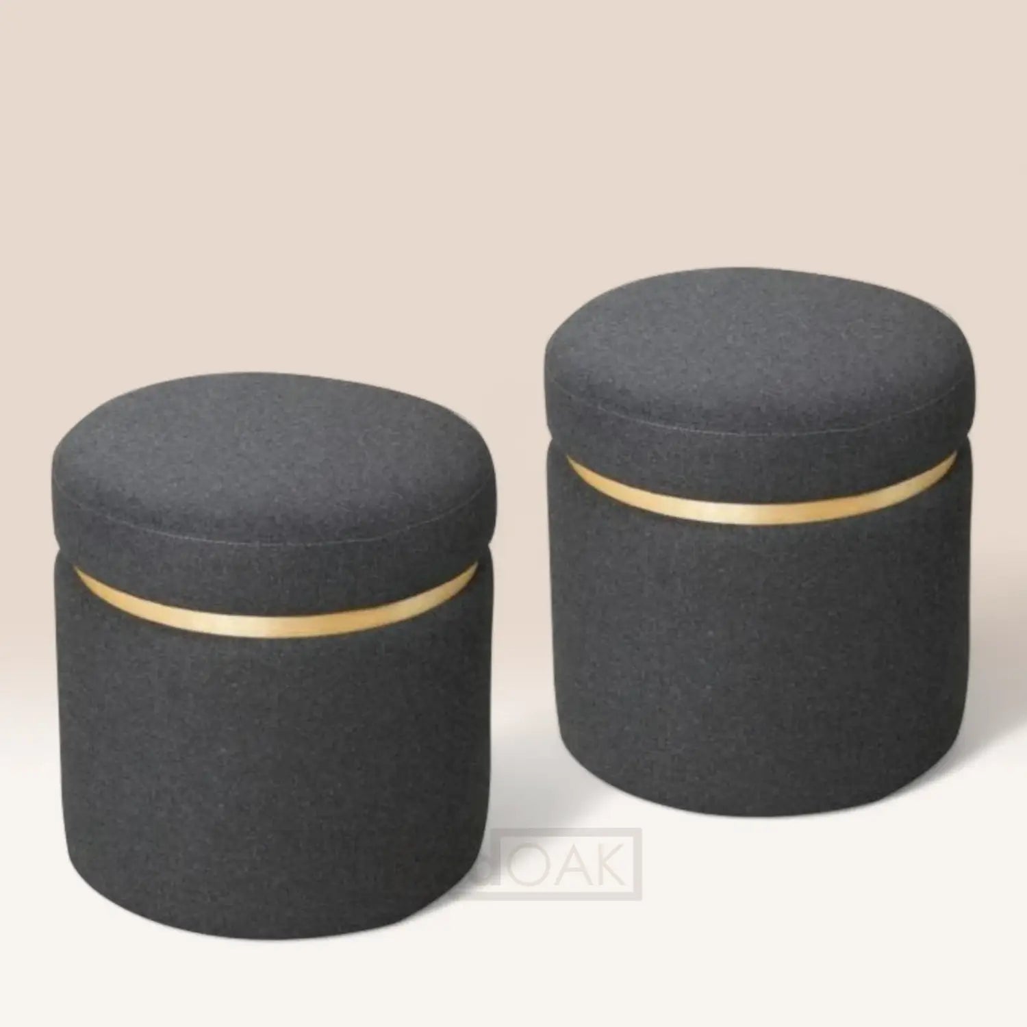 HAMLIN Set of 2 Pouffes - Pouffes & Ottomans - RedOAK - Red Oak Furniture