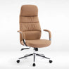 Brown office chair with a white background