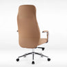 Brown office chair with a white background