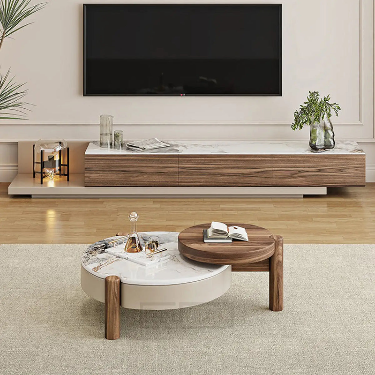 Centre table-elegant-solid wooden base
