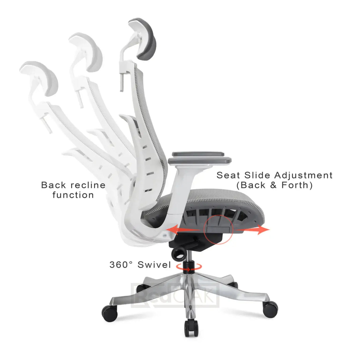 INSPIRON White (Mesh Seat)