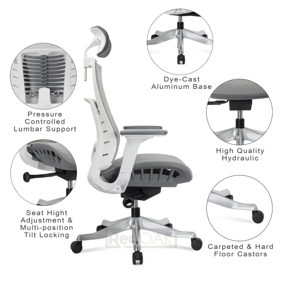 INSPIRON White (Mesh Seat)