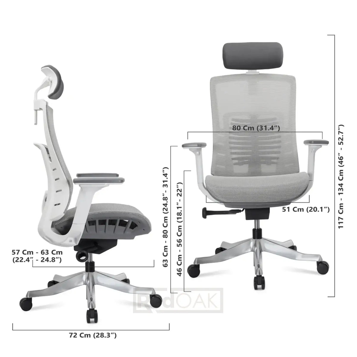 INSPIRON White (Mesh Seat)