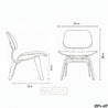 Line drawing of a chair with dimensions labeled