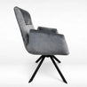 Gray armchair with a textured backrest on a white background