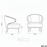 Line drawing of two chairs with dimensions labeled