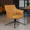 Yellow office chair with black base in a room setting