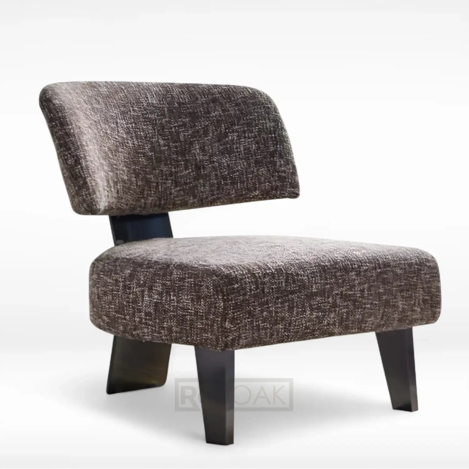 Brown textured armchair on a white background