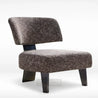 Brown textured armchair on a white background