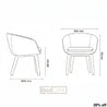 Measurement diagram of a chair with dimensions labeled