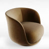 Brown chair with a unique design on a white background
