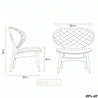Line drawing of a chair with dimensions labeled
