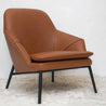 Verona Brown Leatherette Lounge Chair