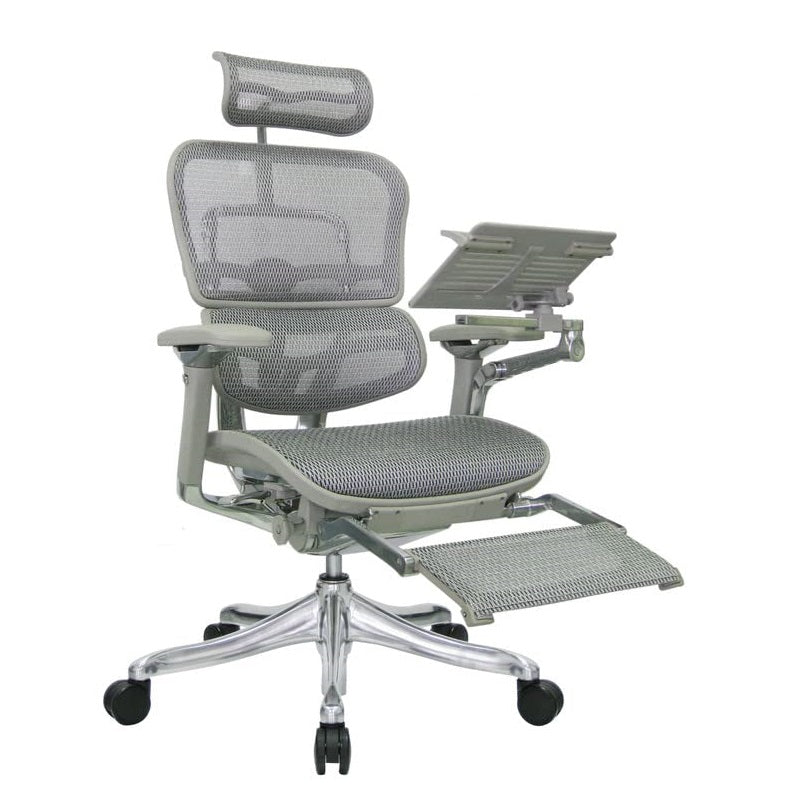 ergohuman ergonomic footrest laptop pad computer desk study work office home revolving premium executive headrest lumbar support adjustable chair
