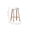 GIZA ML White (Metal Leg) - Bar Stool - RedOAK - Red Oak Furniture