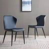 Curved backrest-black-dining chair