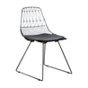 wire mesh chair black metal cafe restaurant