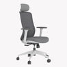 redoak amara ergonomic premium desk study home office revolving white grey mesh chair