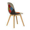 redoak barson patchwork accent chair cafeteria restaurant architects interior designers stylish modern designer mid-century eames beech wood sturdy wooden legs fabric cushion moulded comfortable ergonomic accent multi-color colorful lounge