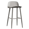 grey bar stool high counter plastic metal